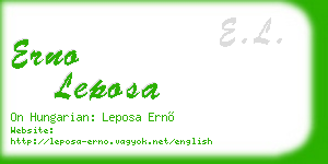 erno leposa business card